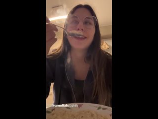 girl eats and farts